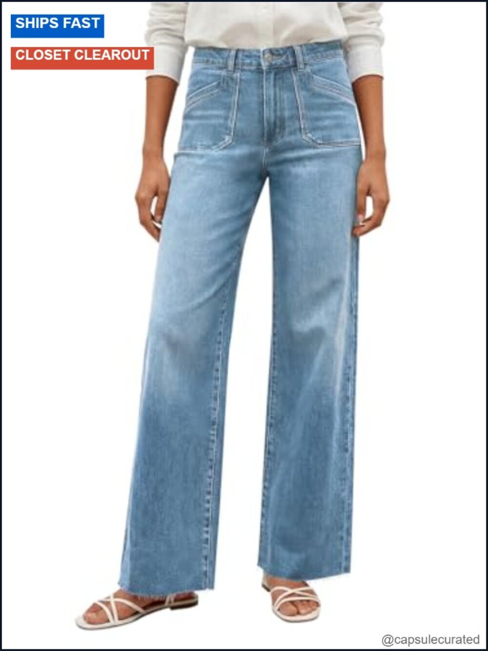 Wide Leg High Waisted Jeans Stretchy Straight Denim Pants Baggy Loose Fit with